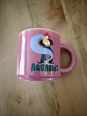 Room Essentials Pink Aquarius Zodiac Ceramic Mug